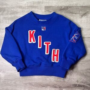 Kith Royal Blue Crewneck with Red Accents